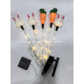5PCS Solar Bunny and Carrot Stake Lights